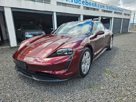 Porsche Taycan Fully Electric Cherry Metallic Color-SOLD